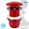 Tecuro EW-Haustechnik Click-Clack Sink Drainage Plug Red with Pushfu for