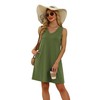 WIHOLL Summer Dresses for Women 2025 Loose V Neck Sleeveless