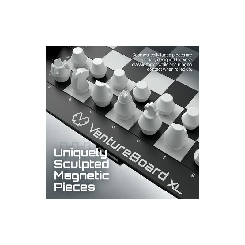 VENTUREBOARD XL Full-Size 10 Inches Magnetic Unique Chess Set Board