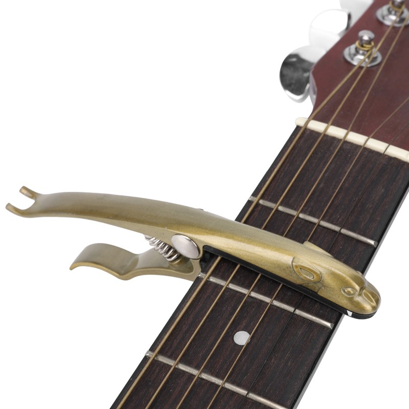 K72 Guitar Capo Zinc Ally Bronze Coloured Frog Shaped Capo
