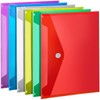 LEOBRO Plastic File Folders for Documents, 6 PCS Plastic Envelopes,