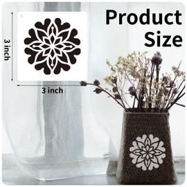 64 Pieces Stencils for Painting, Small Reusable Mandala Dot Stencil, Art Craft Template for Painting on Wood, Wall, Fabric, Rock, Chalkboard, Sign, DIY Art Scrapbook Projects(Mandala)