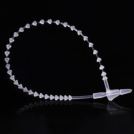 FSSTUD Pack of 1000 Plastic Bead Clasps Snap Lock Pin Adjustable Loop Fasteners Price Tag Ties Clothes Safety Loops Hanging Tag String Fasteners 9cm