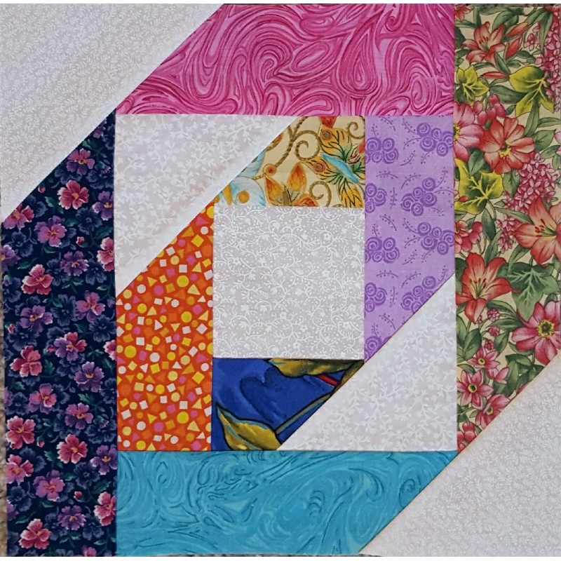 Unbranded 12 Pineapple Blossom Quilt Top Fabric Blocks Squares