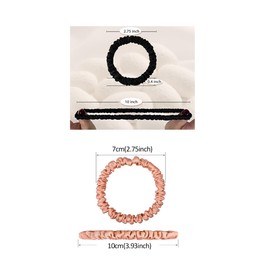 Scrunchies for Women, 4 Pieces Silk Hair Rings Women, Premium Satin Hair Bobbles, Soft Ropes, Ponytail Holder, Women Hair Accessories, Extra Elastic & Strong Hold, No Hair Damage