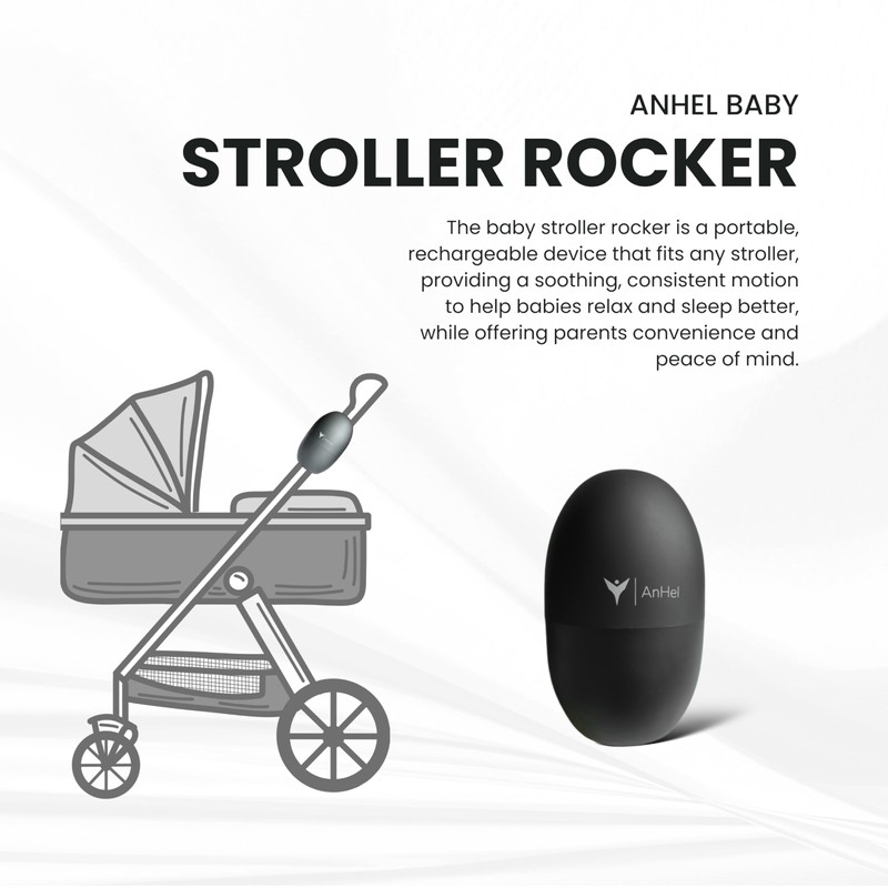 Rechargeable Stroller Pram Rocker, Portable Weatherproof Baby Sleep Device, Fits