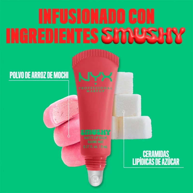 Bálsamo Labial Smushy Matte De Nyx Professional Makeup Snuggle Szn