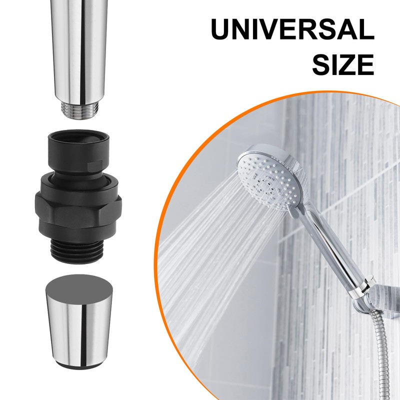 sourcing map 2 Pcs Shower Head Swivel Adapter Solid Brass