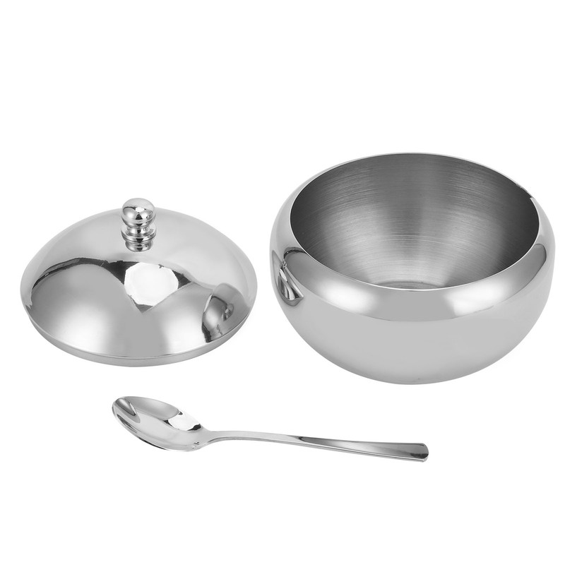 Seasoning Box 304 Stainless Steel Sugar Salt Bowl Container Household