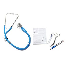 EMI Sprague Rappaport Stethoscope Clear Blue and White Pocket Kit