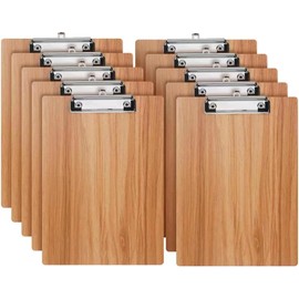 Clipboards,10 Pack Wooden Clipboard Hardboard,Standard A4 Letter Size Wood Clip Boards for Office School Business Classroom