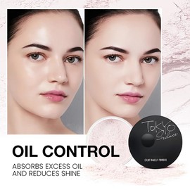 Skin-friendly setting powder, High Definition Powder, Lightweight, Long-Lasting, Creates Soft Focus Effect, Masks Fine Lines & Imperfections, Soft Luminance (01#Ivory white, 1)