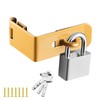 Gemasp Hasp Latch with Lock, 90 Degree Solid 304 Stainless
