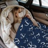 Duduho Nautical Anchor Navy Blue Bed Blanket Ultra Soft Throw