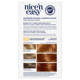 Clairol Nice'n Easy Permanent Hair Color, 8R Medium Reddish Blonde, 3 Count