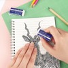 3 Pcs Soft Plastic Erasers White Pencil Eraser for School