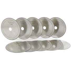 JINGLING 4.5" inch 110mm Diamond Lapidary Saw Blade Thin Rim 0.4 Arbor 5/8" Jewelry Tools for Stone Pack of 10Pcs