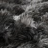 Wajade Faux Fur Plush Tie Dye Dark Grey White Comforter