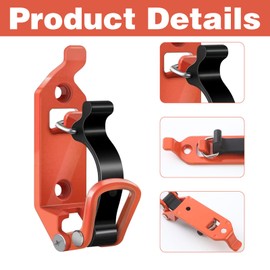 4 x 17-40 mm Axe Holder Roof Rack Shovel Holder Wall Mounting Brackets Accessories Tension Lock Rubber Locking Bearing for Truck Car Boat Tool Spade Orange