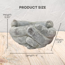 Cement Hand Pot – Versatile Concrete Mini Planter & Holder for Keys, Coins, Jewelry, or Candles, Modern Decorative Accent for Home, Office, or Garden, Unique Gift for Plant & Home Décor Lovers