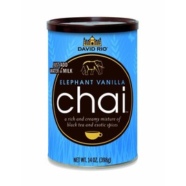 David Rio Elephant Vanilla Chai Mix - 14 oz. Canister-CASE OF 6 CANS