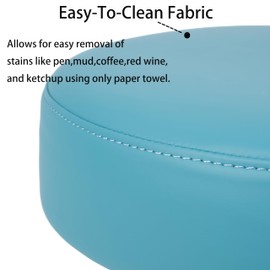 TAKE UR SEAT® Economical Multi-Purpose Medical Spa Chair Stool with Adjustable seat and Back Height. Advanced Fabric seat Cover is Easy to Clean. Blade Wheels (Table Height Blue)