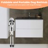 KITPLUS Portable Dog Bathtub, 5 Height Adjustable Dog Washing Station