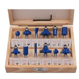 Trimmer Bit Set Set, Carbide Router Bit, Tungsten Steel, Grooves, Chamfering, Decorative Surface Processing, Abrasion Resistant, Corrosion Resistant, For Carpentry Cutters, Cutting Tools, Decorative
