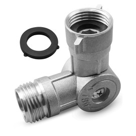 Adjustable 180° Metal Swivel Connector, Standard 3/4" Water Hose Fittings, Easy Grip, Leak-Resistant Anti-Kink Faucet Hose Adapter for RV Drinking Water Systems and Garden Installations