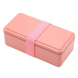 GEL-COOL 0101-0272 Gel Cool Square Lunch Box with Integrated Ice Pack, Large, Macaron Pink, 7.0 x 3.4 x 2.4 inches (17.8 x 8.7 x 6 cm), 16.9 fl oz (500 ml), 1 Tier, Bento Box, Women, Men, Children,