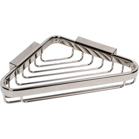 Ginger 553G/PN Hotelier Wall Mounted Corner Shower Basket, Polished Nickel