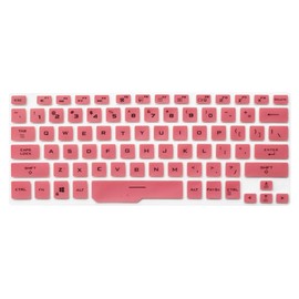 JuYuish Silicone Keyboard Cover Skin Compatible with 2021 2020 2019 14 inch ASUS ROG Zephyrus G14 / G14 14" VR Ready GA401 GA401QM GA401IH GA401IU GA401IV Series (Pink)