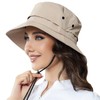 Womens Packable Waterproof Bucket Hat, Men UV Protection Sun Hat,
