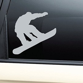Nashville Decals Snowboarding Snowboarder Snowboard Vinyl Decal Laptop Car Truck Bumper Window Sticker - Gray