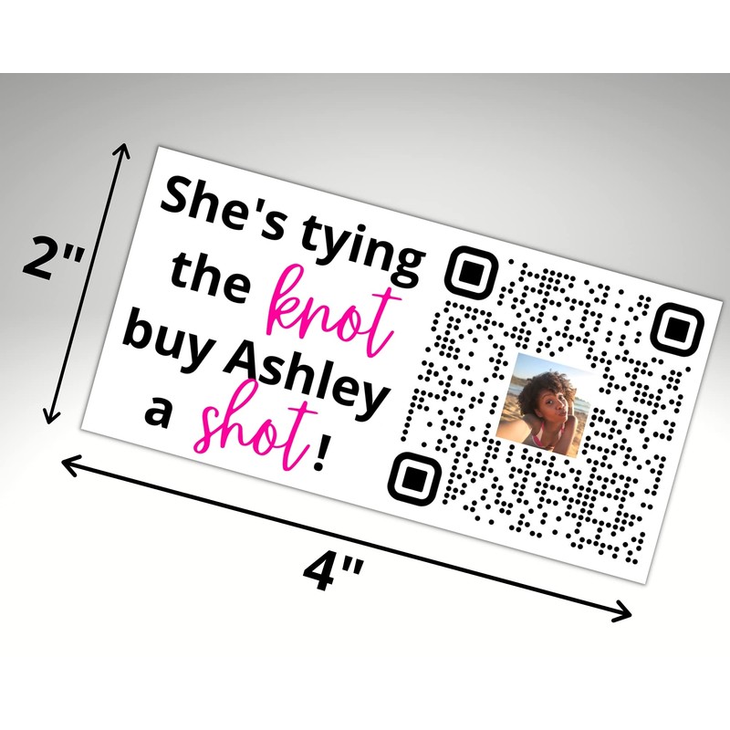Photo Venmo QR Code Bachelorette Party Stickers!