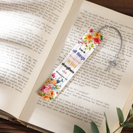 Zaamwoyy Christian Metal Bookmarks Gifts, Inspirational Verse Bible Bookmark, Religious Gifts for Women, Bible Study Supplies for Book Lovers Men Friend Bookworm, Christmas Graduation Gift