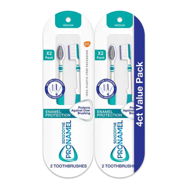 Sensodyne Pronamel Medium Toothbrush, Provides Tooth Enamel Protection and Cleans
