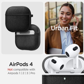 Spigen Urban Fit Case Compatible with Airpods 4 (2024) - Black