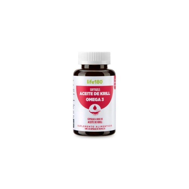 Life180 Omega 3 Aceite de Krill con Astaxantina, 60 Softgels