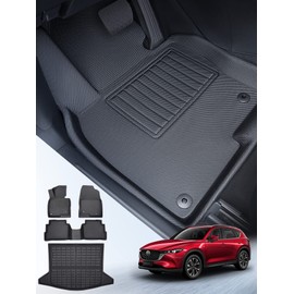 DiffCar for 2017 2018 2019 2020 2021 2022 2023 Mazda CX5 Floor Mats & Cargo Liner, Mazda CX-5 Floor Mats, Waterproof XPE Mazda CX5 All Weather Floor Mats 2023, 2017-2023 Mazda CX5 Accessories 2023