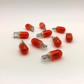 10 x 501 Amber WY5W 501A 12v 5w Push Fit Side Indicator Repeater Bulb