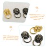 Operitacx 6Pcs Lion Head Cabinet Knobs Antique Pulls Modern Wardrobe