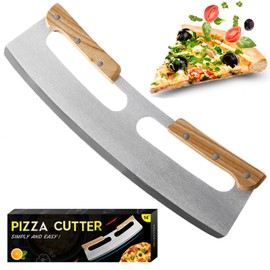14 Inch Stainless Steel Pizza Cutter, Sharp, Rust-Resistant Blade with Ergonomic Handle & Protective Cover – Effortless, Hygienic Cutting for Pizzas, Cakes & More