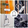 ORIA 4-Digit Combination Padlocks with Adjustable Long Shackle, U- Shaped