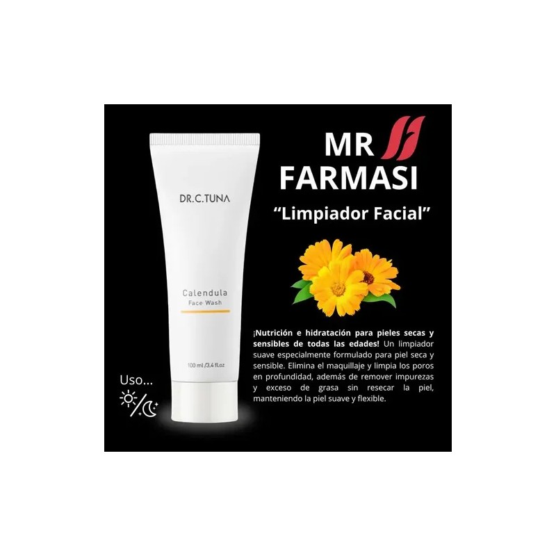 Limpiador Facial De Caléndula Farmasi Piel Seca Sensible