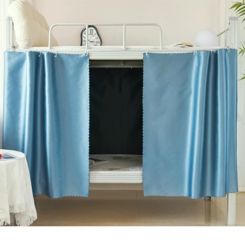AUCOOMA Blue,1 Piece Bed Curtains Single Sleeper Strong Blackout Heavy