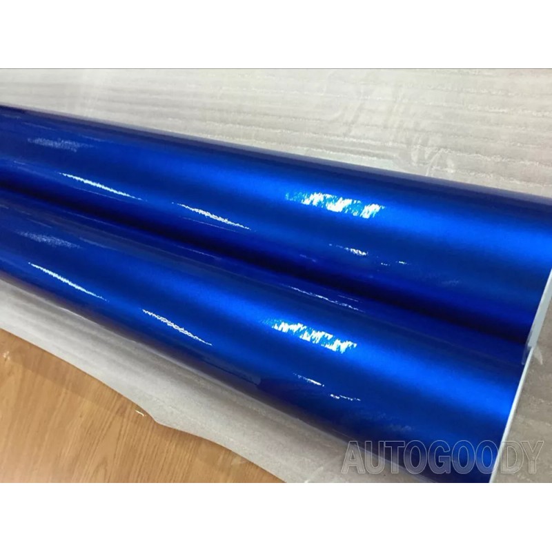 AUTOGOODY 120" x 60" Super Gloss Metallic Blue Vinyl Film