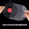 100 Pcs Vinyl Record Inner Sleeves, Anti-Static Round Bottom Inner
