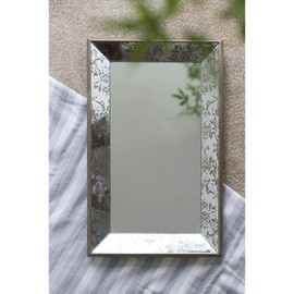 24" x 15.5" x 2" Dorthea Rectangular Wall Hanging Mirror Antique Vintage Accent Table Top Display Tray Centerpiece - Large