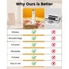 Portable Vacuum Sealer for Food, 5 Reusable Sealer Bags with